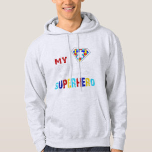Veste À Capuche Ma Soeur Est Mon Superhéros Préféré Autisme Cadeau