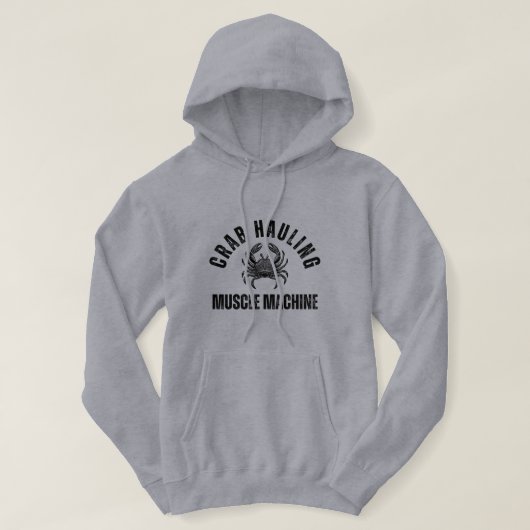 Veste À Capuche Machine de levage de crabes pour la pêche (Design devant)