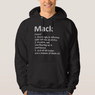 Veste À Capuche MACK Définition Personnalized Nom Funny Birthday G