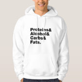 Veste À Capuche Macronutriments. Protéines & Alcool & Carbes & Gra (Devant)