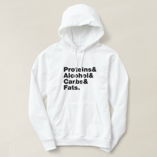Veste À Capuche Macronutriments. Protéines & Alcool & Carbes & Gra