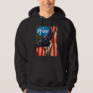 Veste À Capuche Magnifique logo Pfizer et l'America Flag