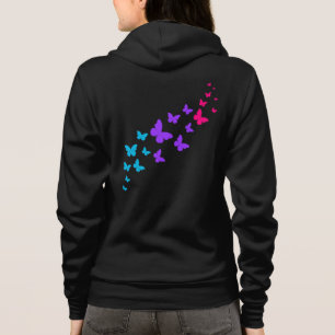 Veste À Capuche Magnifique Papillon Dessin de Fierté Androgyne