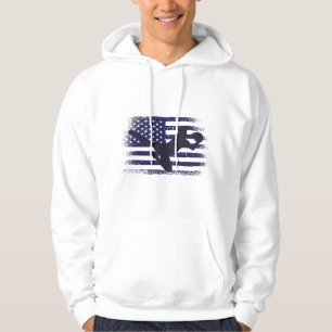 Veste À Capuche Maillot de footballeur américain drapeau américain