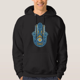 Veste À Capuche Main de Hamsa Hindouisme Fatima Arabe Protéger Foi