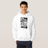 Veste À Capuche Main noire avec panneau crâne 2 (Devant entier)