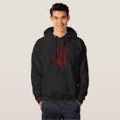 Veste À Capuche Main sanglante Zombie (Devant entier)