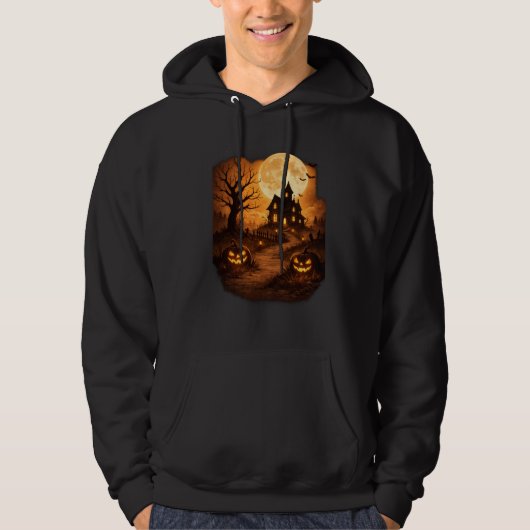 Veste À Capuche Maison Hantée Halloween Épouvantable (Devant)