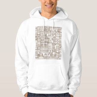 Veste À Capuche Maisons vintages : Architectural Seamless Motif.