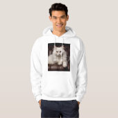 Veste À Capuche Majestic white cat (Devant entier)