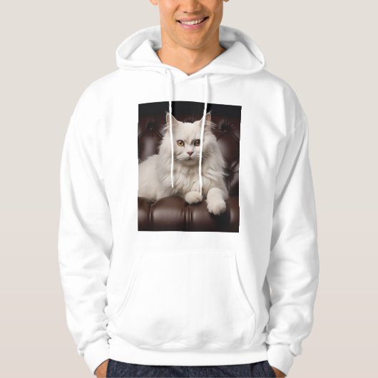 Veste À Capuche Majestic white cat (Devant)