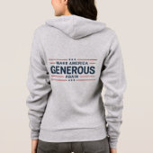 Veste À Capuche Make America Generous Again (Dos)