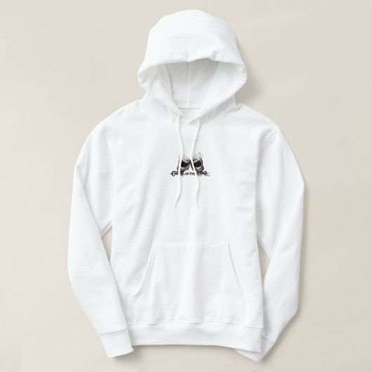 Veste À Capuche Malédiction de la Faucheuse Sweatshirt blanc par O (Design devant)