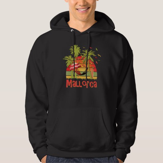 Veste À Capuche Mallorca Espagne Plage Hammock coucher de soleil (Devant)