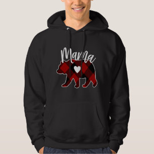 Veste À Capuche Mama Bear Noël Buffalo Plaid Décor