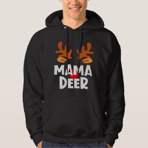 Veste À Capuche Mama Deer Matching Family Tribu Christmas Reindeer