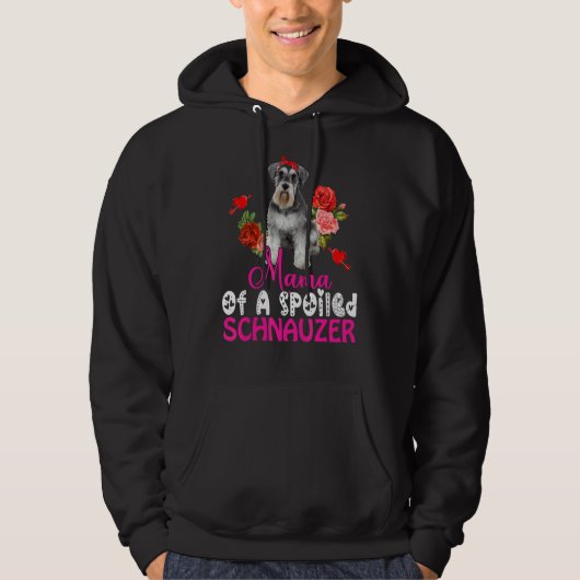 Veste À Capuche Mama D'Une Cravate De Bow Schnauzer Cute Schnauzer (Devant)