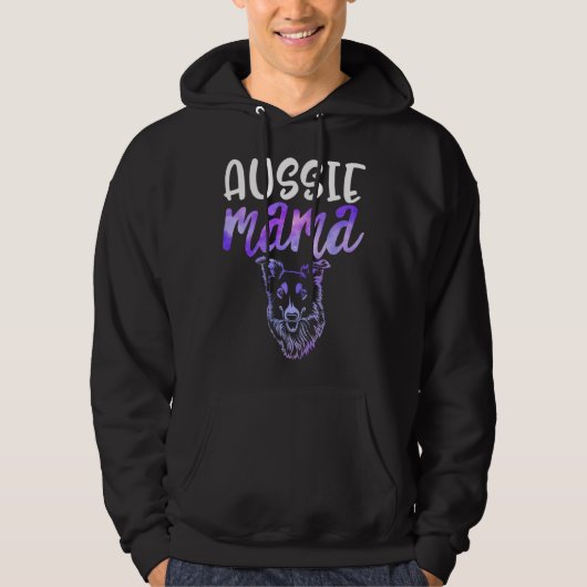 Veste À Capuche Maman Aussie Shepherd Australien Chien de Berger M (Devant)