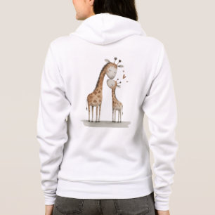 Veste À Capuche Maman & bébé girafe Illustration mignonne
