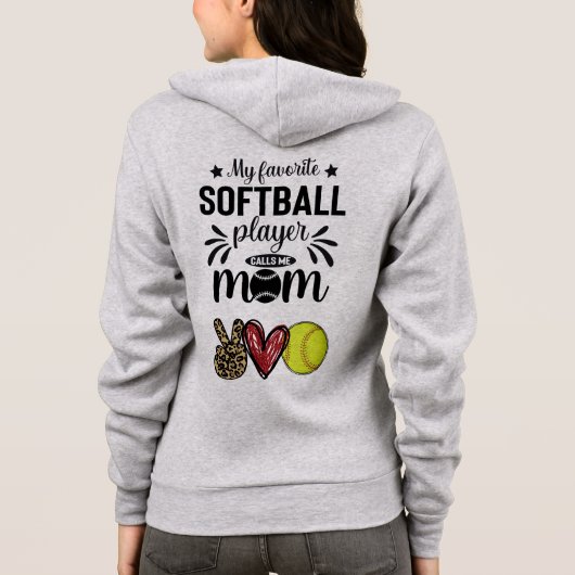 Veste À Capuche Maman du softball (Dos)