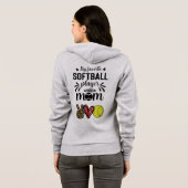 Veste À Capuche Maman du softball (Dos entier)