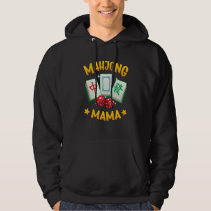 Veste À Capuche Maman Mahjong Mah Jonng Tuiles et Femmes de Dés