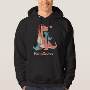 Veste À Capuche MamaSaurus Maman et jumeaux bébés dinosaures T-Rex