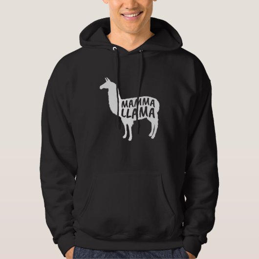 Veste À Capuche Mamma Llama Alpaca Lover (Devant)
