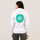 Veste À Capuche Mandala Fleur Bleue-68566 (Dos entier)