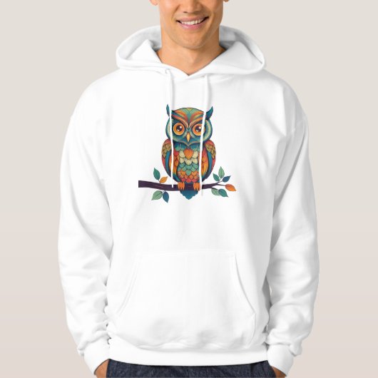 Veste À Capuche Mandala Owl (Devant)