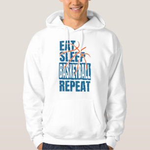 VESTE À CAPUCHE MANGER DORMIR BASKETBALL RÉPÉTER