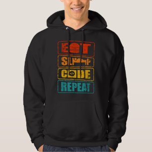 Veste À Capuche manger dormir coder répéter programmeur informatiq