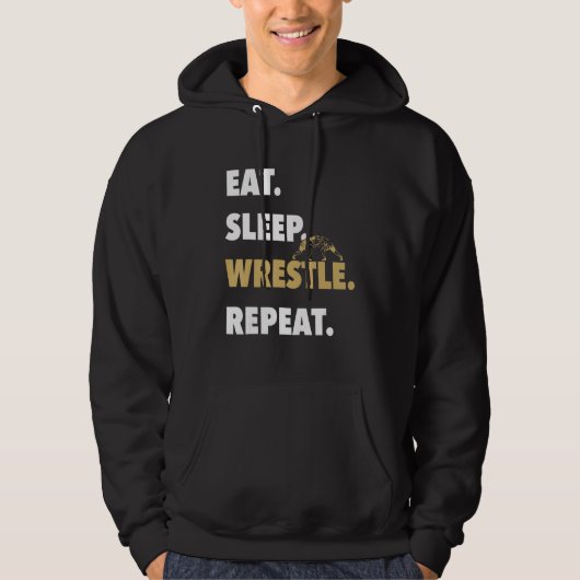 Veste À Capuche Manger Dormir Lutter Répéter Drôle de Lutte Pour W (Devant)