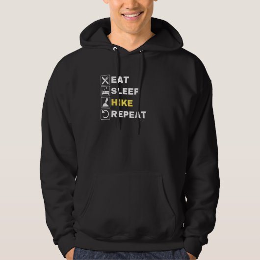 Veste À Capuche Manger Dormir Randonnée Répéter Randonnée Rand (Devant)