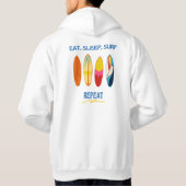 Veste À Capuche Manger, Dormir, Surf, Répéter - Vie de plage (Dos)