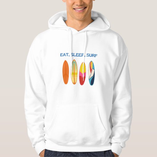 Veste À Capuche Manger, Dormir, Surf, Répéter - Vie de plage (Devant)