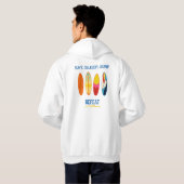 Veste À Capuche Manger, Dormir, Surf, Répéter - Vie de plage (Dos entier)