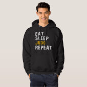 Veste À Capuche manger le judo de sommeil répéter (Devant entier)