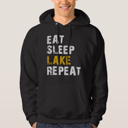 Veste À Capuche manger le sommeil lac (Devant)