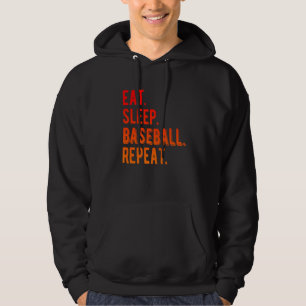 Veste À Capuche Manger Sleep Baseball Cool Joueur Entraîneur Fan C