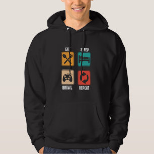 Veste À Capuche Manger Sleep Funny Gamer Design