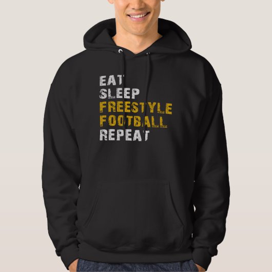 Veste À Capuche manger sommeil freestyle répéter (Devant)