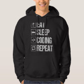 Veste À Capuche Mangez le code de veille Répéter le programmeur d' (Devant)