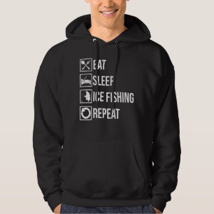 Veste À Capuche Mangez le sommeil Pêche sur glace répétée Fisher H
