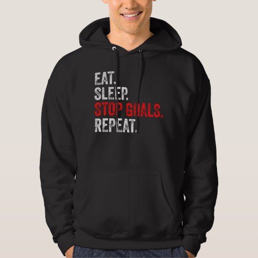 Veste À Capuche Mangez les objectifs d'arrêt de sommeil Répéter - (Devant)