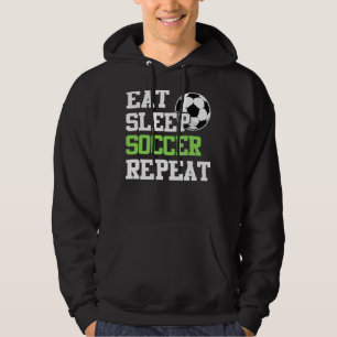 Veste À Capuche Mangez Sleep Football Répéter Soccer Joueur 1