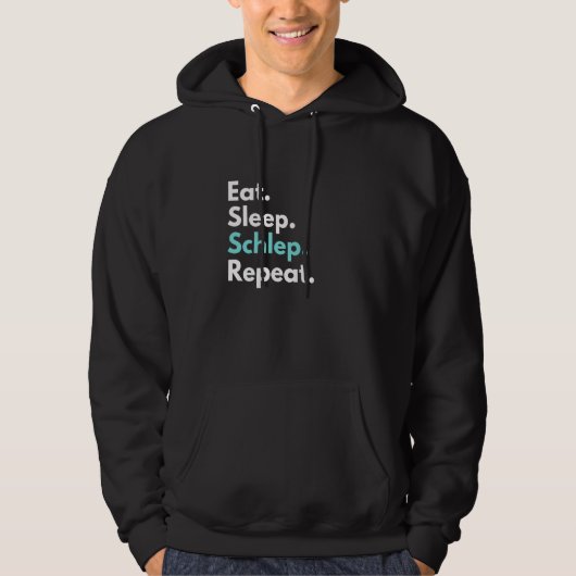 Veste À Capuche Mangez Sleep Schlep Répéter Funny Yiddish (Devant)