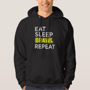 Veste À Capuche Mangez un Brawl de Sommeil Répétez Gamer Gaming Br
