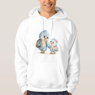 Veste À Capuche Manteau à capuchon de la famille des oiseaux bleus