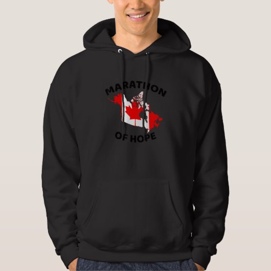 Veste À Capuche Marathon d'espoir Drapeau Canada Feuille d'érable (Devant)